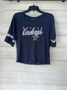 Ultra Game NFL Dallas Cowboys Women's Short Sleeve Ringer T-Shirt (b58)